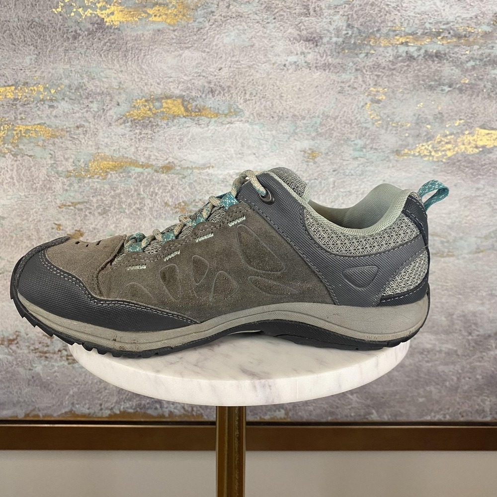 Merrell Zeolite Serge Shoes Womens Size 7.5 Gray Teal Suede Hiking Trail Sneaker - Picture 6 of 10